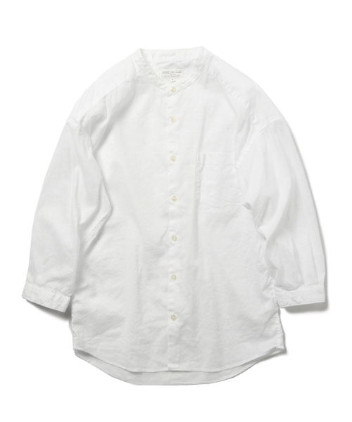 B:MING by BEAMS(ビーミングバイビームス)の「ビーミング by ビームス / コットンリネンバンドカラー8分袖シャツ(シャツ/ブラウス・メンズ・ホワイト/ナチュラル/ブラック系その他/オリーブ・SMALL/X-LARGE/LARGE/MEDIUM)」の13枚目の写真