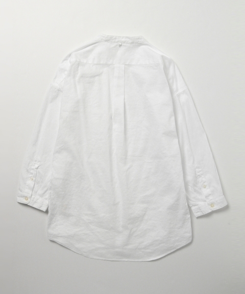B:MING by BEAMS(ビーミングバイビームス)の「ビーミング by ビームス / コットンリネンバンドカラー8分袖シャツ(シャツ/ブラウス・メンズ・ホワイト/ナチュラル/ブラック系その他/オリーブ・SMALL/X-LARGE/LARGE/MEDIUM)」の5枚目の写真