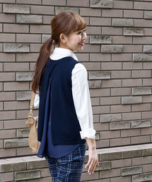 NATURAL BEAUTY BASIC | バックシャンベスト(ニット/セーター)