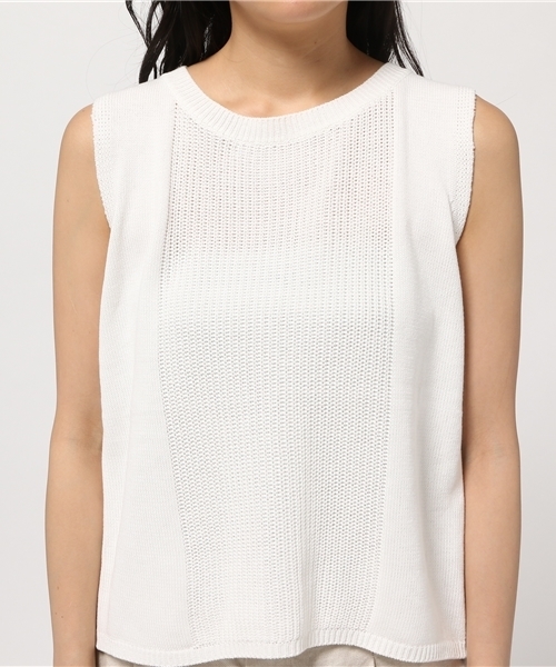 NATURAL BEAUTY BASIC（ナチュラルビューティーベーシック）の「バックシャンベスト（ニット/セーター・レディース・ネイビー/ホワイト系その他/グレー/ライトグリーン・MEDIUM）」の8枚目の写真