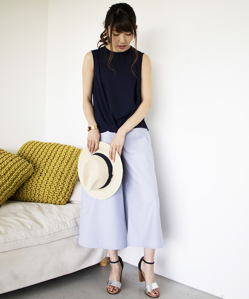 N.（N. Natural Beauty Basic）（エヌエヌナチュラルビューティーベーシック）の「テンセルSET UP（その他パンツ・レディース・ピンク/ネイビー/ブルー・SMALL/MEDIUM）」の9枚目の写真