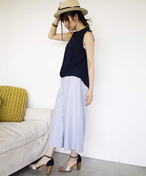 N.（N. Natural Beauty Basic）（エヌエヌナチュラルビューティーベーシック）の「テンセルSET UP（その他パンツ・レディース・ピンク/ネイビー/ブルー・SMALL/MEDIUM）」の17枚目の写真