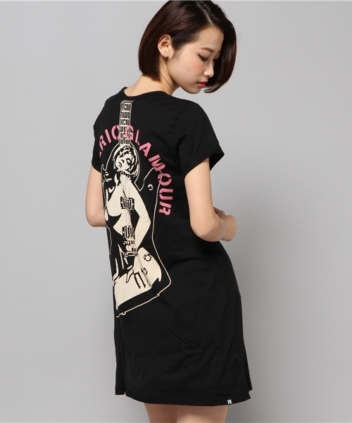 HYSTERIC GLAMOUR（ヒステリックグラマー）の「GUITAR GIRL pt OP（ワンピース・レディース・ホワイト/ブラック・FREE）」の2枚目の写真