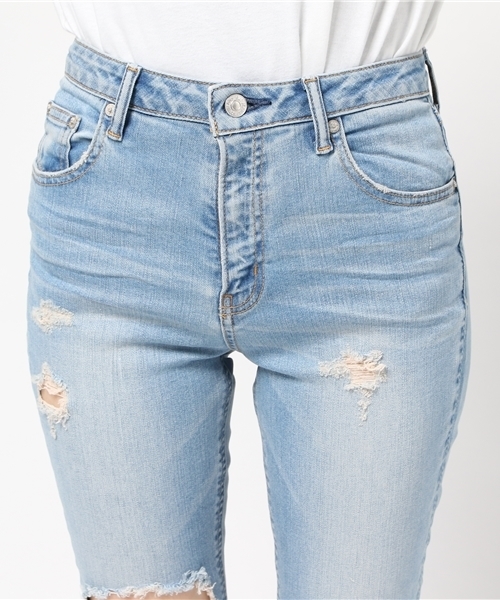 SLY（スライ）の「TEMPLE CRASH JW ANKLE SLIM-C（デニムパンツ・レディース・ライトブルー・26inch/25inch/24inch/23inch/27inch）」の7枚目の写真