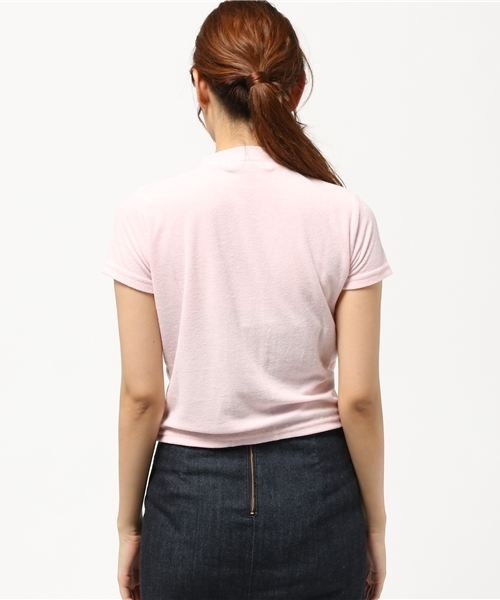 WEGO(ウィゴー)の「WEGO/パイルハイネックTシャツ(Tシャツ/カットソー・レディース・ライトパープル/ライトピンク・FREE)」の5枚目の写真