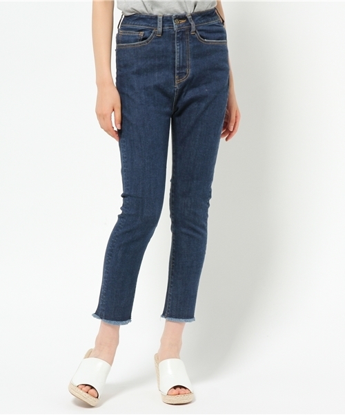 N.（N. Natural Beauty Basic）（エヌエヌナチュラルビューティーベーシック）の「ストレッチフリンジスキニー（デニムパンツ・レディース・ブラック/ネイビー/ブルー・MEDIUM/SMALL）」の13枚目の写真