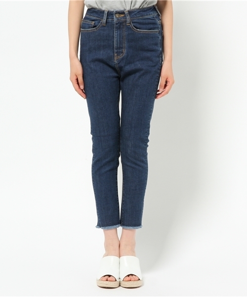 N.（N. Natural Beauty Basic）（エヌエヌナチュラルビューティーベーシック）の「ストレッチフリンジスキニー（デニムパンツ・レディース・ブラック/ネイビー/ブルー・MEDIUM/SMALL）」の4枚目の写真