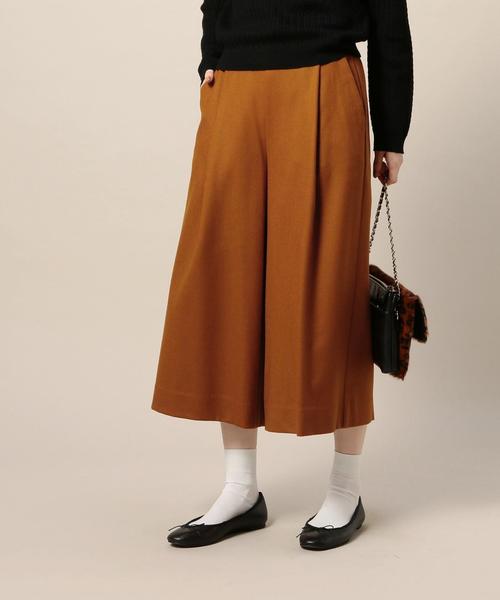 BEAUTY&YOUTH UNITED ARROWS（ビューティーアンドユースユナイテッドアローズ）の「BY∴ サキソニーガウチョ8分丈パンツ◆（その他パンツ・レディース・ネイビー/ライトグレー/マスタード/その他1・SMALL/MEDIUM）」の4枚目の写真