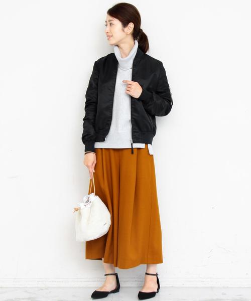 BEAUTY&YOUTH UNITED ARROWS（ビューティーアンドユースユナイテッドアローズ）の「BY∴ サキソニーガウチョ8分丈パンツ◆（その他パンツ・レディース・ネイビー/ライトグレー/マスタード/その他1・SMALL/MEDIUM）」の6枚目の写真