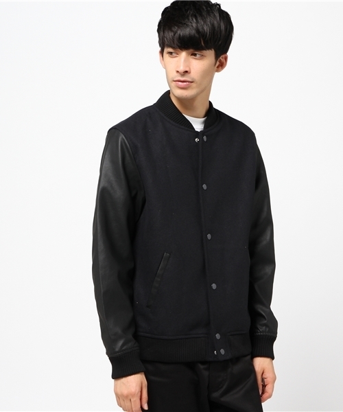 WEGO(ウィゴー)の「WEGO/メルトンスタジャン(スタジャン・メンズ・ネイビー/グレー/ブラック/ワイン/キャメル・MEDIUM/LARGE)」の13枚目の写真