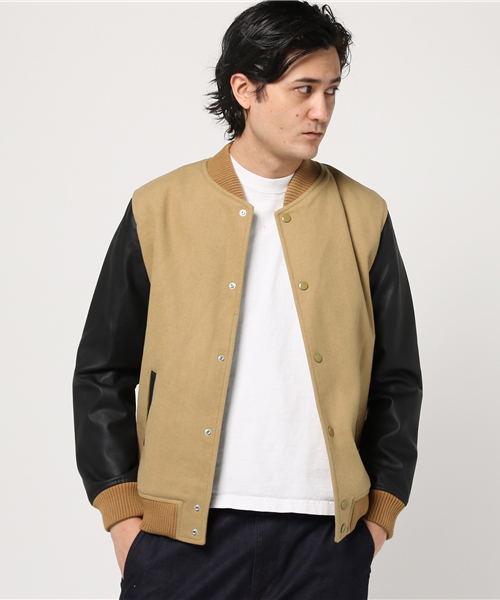 WEGO(ウィゴー)の「WEGO/メルトンスタジャン(スタジャン・メンズ・ネイビー/グレー/ブラック/ワイン/キャメル・MEDIUM/LARGE)」の15枚目の写真