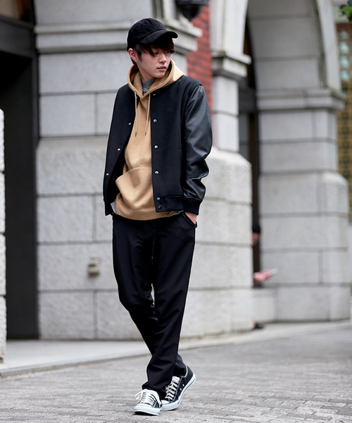 WEGO(ウィゴー)の「WEGO/メルトンスタジャン(スタジャン・メンズ・ネイビー/グレー/ブラック/ワイン/キャメル・MEDIUM/LARGE)」の6枚目の写真