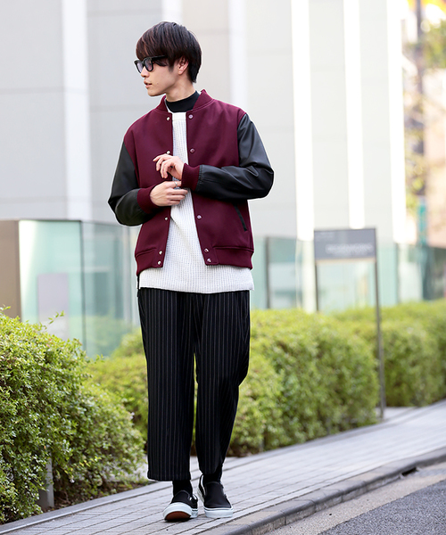 WEGO(ウィゴー)の「WEGO/メルトンスタジャン(スタジャン・メンズ・ネイビー/グレー/ブラック/ワイン/キャメル・MEDIUM/LARGE)」の10枚目の写真