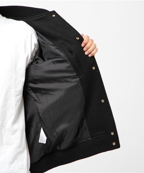 WEGO(ウィゴー)の「WEGO/メルトンスタジャン(スタジャン・メンズ・ネイビー/グレー/ブラック/ワイン/キャメル・MEDIUM/LARGE)」の20枚目の写真