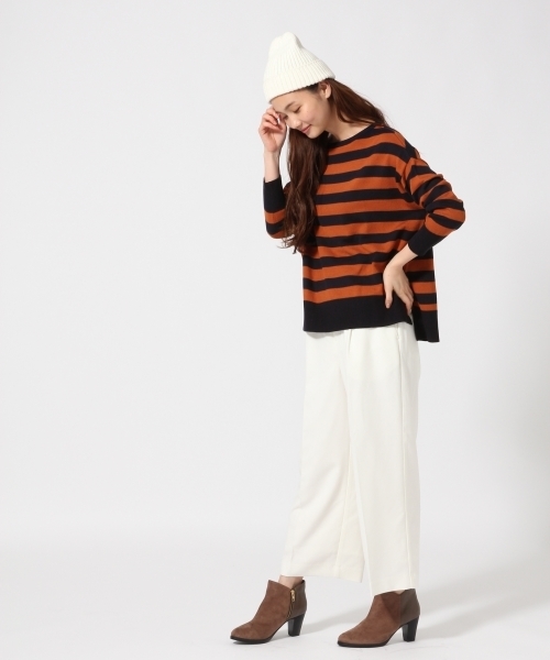 GLOBAL WORK（グローバルワーク）の「ＴＲワイドパンツ２/741227 （その他パンツ・レディース・ブルー/オフホワイト/ダークグレー/ブラウン/ブラック・MEDIUM/SMALL/LARGE）」の6枚目の写真