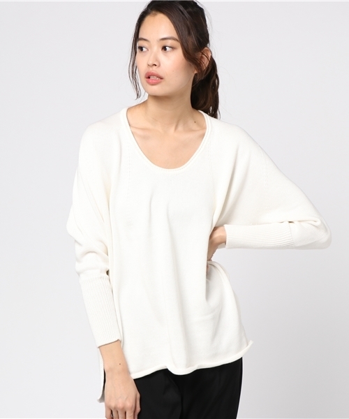 plage（プラージュ）の「コーマワックス 7G スリットプルオーバー◆（ニット/セーター・レディース・オリーブ/ベージュ/ホワイト・FREE）」の14枚目の写真