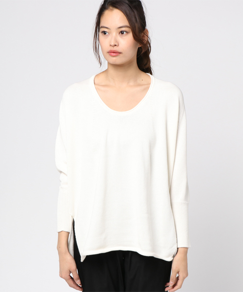 plage（プラージュ）の「コーマワックス 7G スリットプルオーバー◆（ニット/セーター・レディース・オリーブ/ベージュ/ホワイト・FREE）」の4枚目の写真