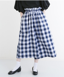 MERLOT | ギンガムチェックウエストリボンワイドパンツ1003(その他パンツ)