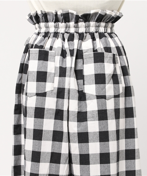 MERLOT（メルロー）の「ギンガムチェックウエストリボンワイドパンツ1003（その他パンツ・レディース・ブルー/ピンク/ブラック/ネイビー・FREE）」の12枚目の写真