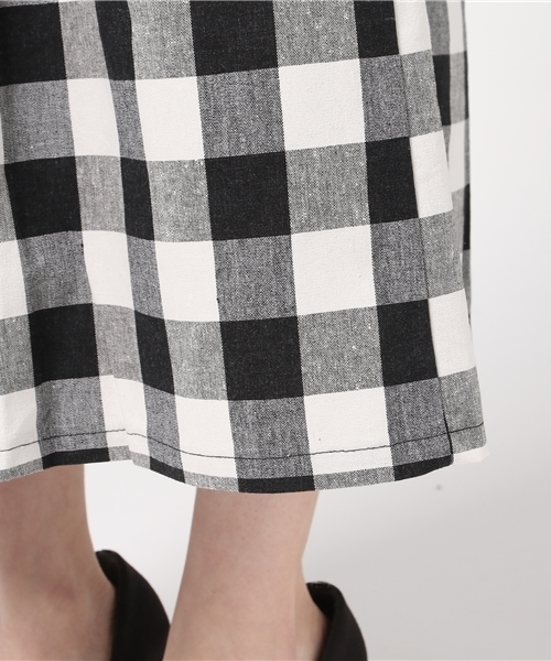 MERLOT（メルロー）の「ギンガムチェックウエストリボンワイドパンツ1003（その他パンツ・レディース・ブルー/ピンク/ブラック/ネイビー・FREE）」の14枚目の写真