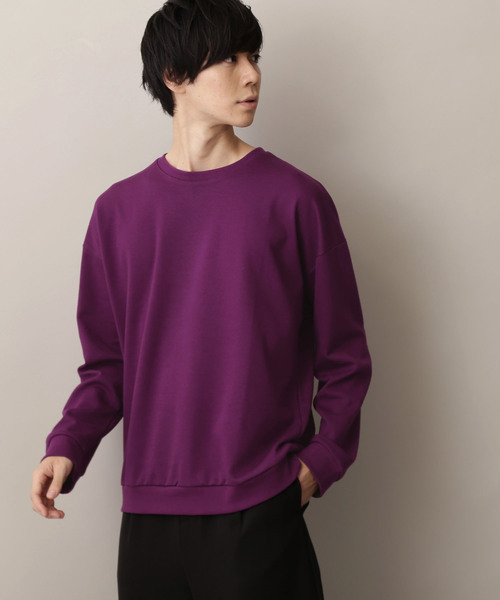 MONO-MART（モノマート）の「ドロップショルダーカラーリングスウェット（スウェット・メンズ・ホワイト/ピンク/レッド/グレー/ブルー/ブラック/カーキ/ベージュ/ミント/イエロー/ダークネイビー/グリーン/ブラウン系その他/ブラウン/チャコール/ワイン/パープル・FREE）」の14枚目の写真