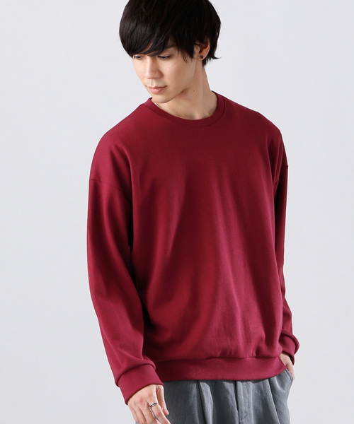 MONO-MART（モノマート）の「ドロップショルダーカラーリングスウェット（スウェット・メンズ・ホワイト/ピンク/レッド/グレー/ブルー/ブラック/カーキ/ベージュ/ミント/イエロー/ダークネイビー/グリーン/ブラウン系その他/ブラウン/チャコール/ワイン/パープル・FREE）」の17枚目の写真