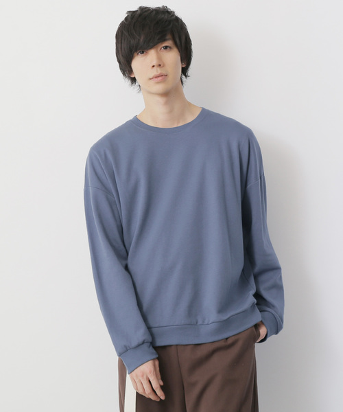 MONO-MART（モノマート）の「ドロップショルダーカラーリングスウェット（スウェット・メンズ・ホワイト/ピンク/レッド/グレー/ブルー/ブラック/カーキ/ベージュ/ミント/イエロー/ダークネイビー/グリーン/ブラウン系その他/ブラウン/チャコール/ワイン/パープル・FREE）」の12枚目の写真