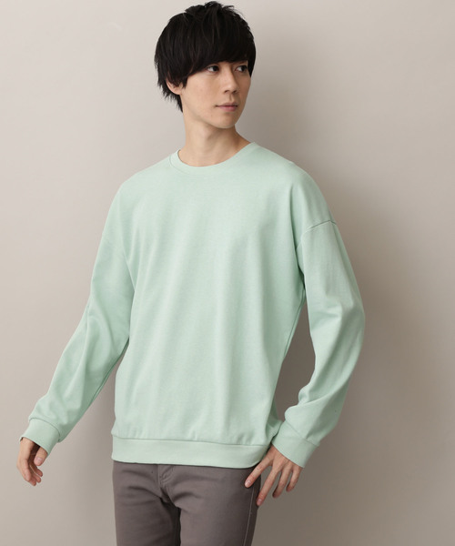 MONO-MART（モノマート）の「ドロップショルダーカラーリングスウェット（スウェット・メンズ・ホワイト/ピンク/レッド/グレー/ブルー/ブラック/カーキ/ベージュ/ミント/イエロー/ダークネイビー/グリーン/ブラウン系その他/ブラウン/チャコール/ワイン/パープル・FREE）」の11枚目の写真