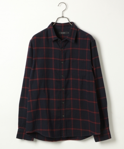 RAGEBLUE（レイジブルー）の「起毛チェックシャツ/764219（シャツ/ブラウス・メンズ・パープル/グレー/グリーン/オレンジ/ネイビー・LARGE/SMALL/MEDIUM/X-LARGE）」の4枚目の写真