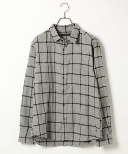 RAGEBLUE（レイジブルー）の「起毛チェックシャツ/764219（シャツ/ブラウス・メンズ・パープル/グレー/グリーン/オレンジ/ネイビー・LARGE/SMALL/MEDIUM/X-LARGE）」の2枚目の写真