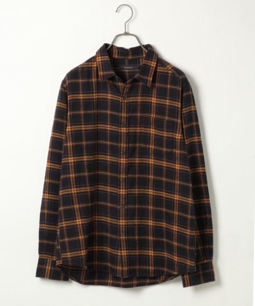 RAGEBLUE（レイジブルー）の「起毛チェックシャツ/764219（シャツ/ブラウス・メンズ・パープル/グレー/グリーン/オレンジ/ネイビー・LARGE/SMALL/MEDIUM/X-LARGE）」の5枚目の写真