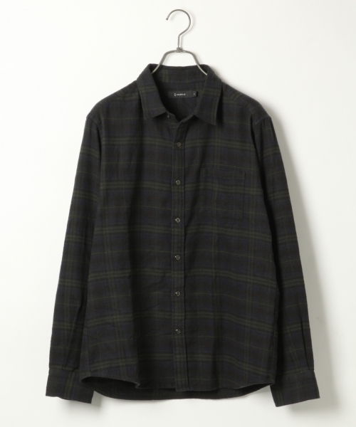 RAGEBLUE（レイジブルー）の「起毛チェックシャツ/764219（シャツ/ブラウス・メンズ・パープル/グレー/グリーン/オレンジ/ネイビー・LARGE/SMALL/MEDIUM/X-LARGE）」の3枚目の写真