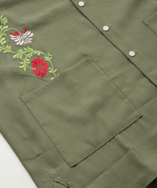 rehacer（レアセル）の「rehacer : Flower Bloom Wide Shirt（シャツ/ブラウス・メンズ・ブラック/カーキ/ピンク/ホワイト・SMALL/LARGE/MEDIUM）」の10枚目の写真