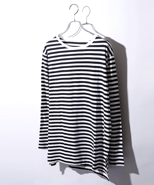 WEGO（ウィゴー）の「WEGO/サイドスリットロングカットソー（Tシャツ/カットソー・メンズ・ホワイト/杢グレー/ホワイト系その他5・LARGE/MEDIUM）」の3枚目の写真