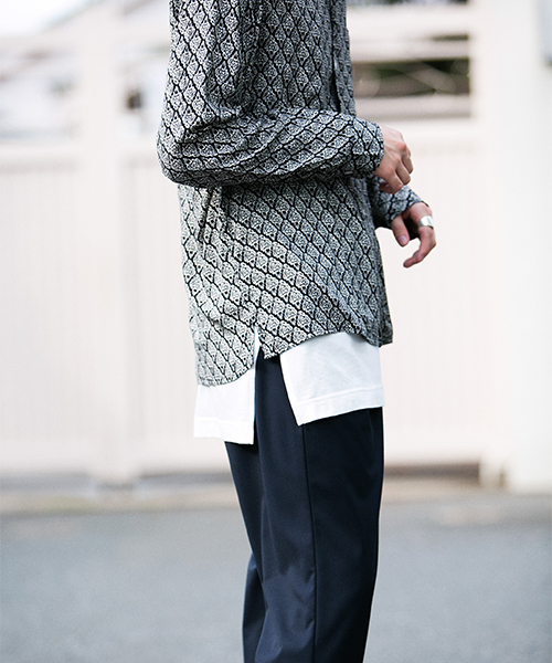 WEGO（ウィゴー）の「WEGO/サイドスリットロングカットソー（Tシャツ/カットソー・メンズ・ホワイト/杢グレー/ホワイト系その他5・LARGE/MEDIUM）」の21枚目の写真