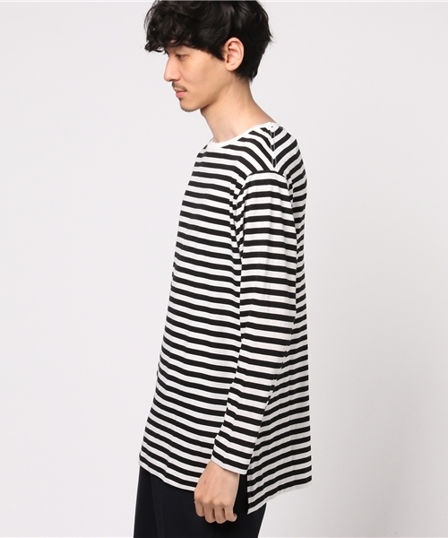 WEGO（ウィゴー）の「WEGO/サイドスリットロングカットソー（Tシャツ/カットソー・メンズ・ホワイト/杢グレー/ホワイト系その他5・LARGE/MEDIUM）」の8枚目の写真