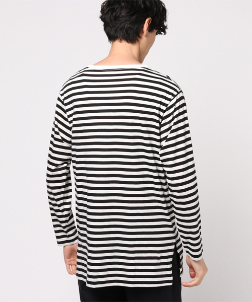 WEGO（ウィゴー）の「WEGO/サイドスリットロングカットソー（Tシャツ/カットソー・メンズ・ホワイト/杢グレー/ホワイト系その他5・LARGE/MEDIUM）」の6枚目の写真