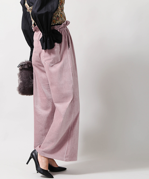 WEGO(ウィゴー)の「WEGO/カットコールペーパーバックワイドパンツ(その他パンツ・レディース・ブラック/ライトピンク/キャメル/オフホワイト・FREE)」の13枚目の写真