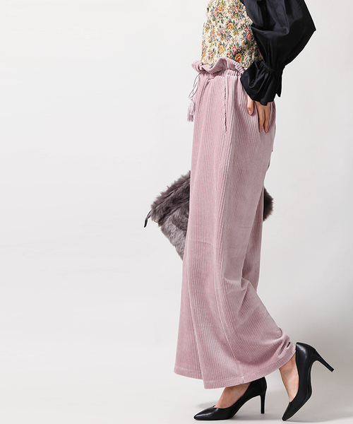 WEGO(ウィゴー)の「WEGO/カットコールペーパーバックワイドパンツ(その他パンツ・レディース・ブラック/ライトピンク/キャメル/オフホワイト・FREE)」の16枚目の写真