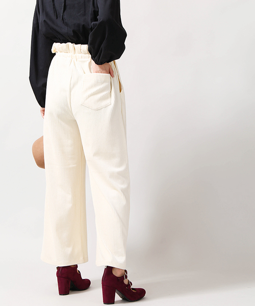 WEGO(ウィゴー)の「WEGO/カットコールペーパーバックワイドパンツ(その他パンツ・レディース・ブラック/ライトピンク/キャメル/オフホワイト・FREE)」の21枚目の写真