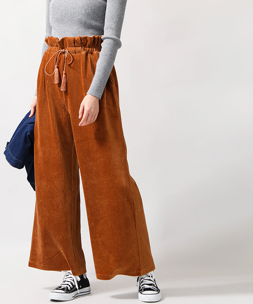 WEGO(ウィゴー)の「WEGO/カットコールペーパーバックワイドパンツ(その他パンツ・レディース・ブラック/ライトピンク/キャメル/オフホワイト・FREE)」の19枚目の写真