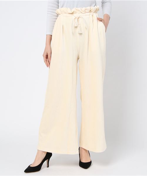 WEGO(ウィゴー)の「WEGO/カットコールペーパーバックワイドパンツ(その他パンツ・レディース・ブラック/ライトピンク/キャメル/オフホワイト・FREE)」の15枚目の写真