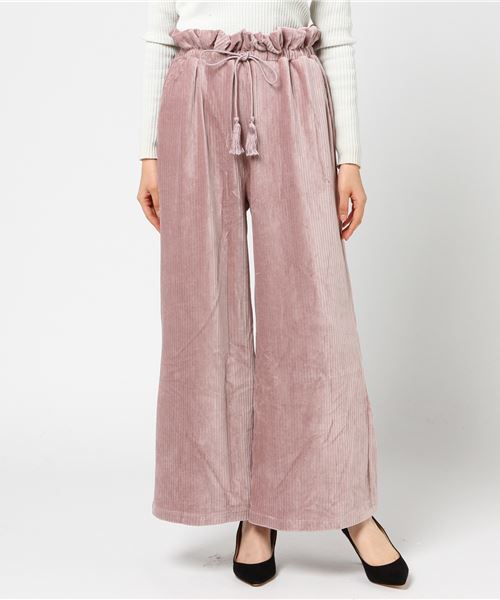 WEGO(ウィゴー)の「WEGO/カットコールペーパーバックワイドパンツ(その他パンツ・レディース・ブラック/ライトピンク/キャメル/オフホワイト・FREE)」の7枚目の写真