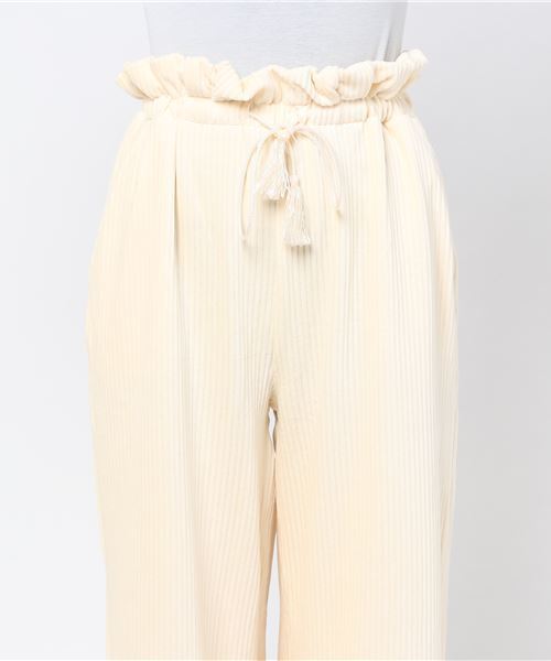 WEGO(ウィゴー)の「WEGO/カットコールペーパーバックワイドパンツ(その他パンツ・レディース・ブラック/ライトピンク/キャメル/オフホワイト・FREE)」の6枚目の写真