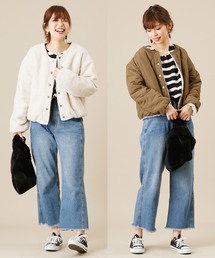 natural couture | ピーチ*ボア リバーシブルブルゾン(ブルゾン)