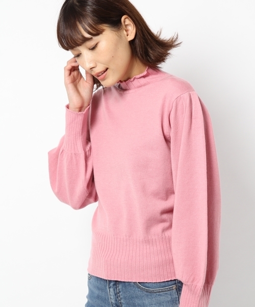 laboratory work(ラボラトリーワーク)の「スカラップニットプルオーバー(ニット/セーター・レディース・ブラック/グレー/ブルー/ベビーピンク・MEDIUM)」の1枚目の写真