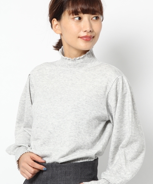 laboratory work(ラボラトリーワーク)の「スカラップニットプルオーバー(ニット/セーター・レディース・ブラック/グレー/ブルー/ベビーピンク・MEDIUM)」の3枚目の写真