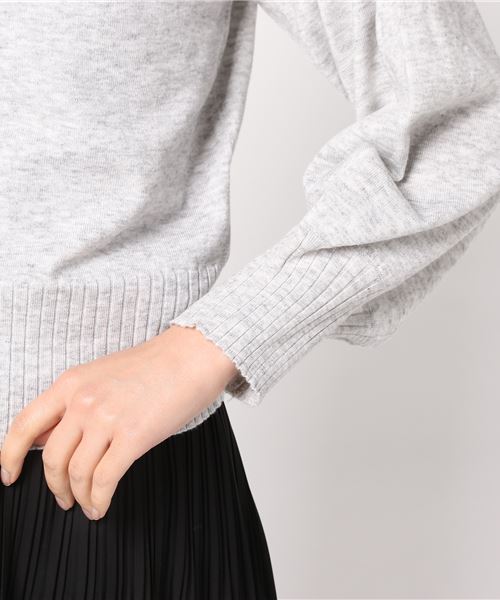 laboratory work(ラボラトリーワーク)の「スカラップニットプルオーバー(ニット/セーター・レディース・ブラック/グレー/ブルー/ベビーピンク・MEDIUM)」の7枚目の写真