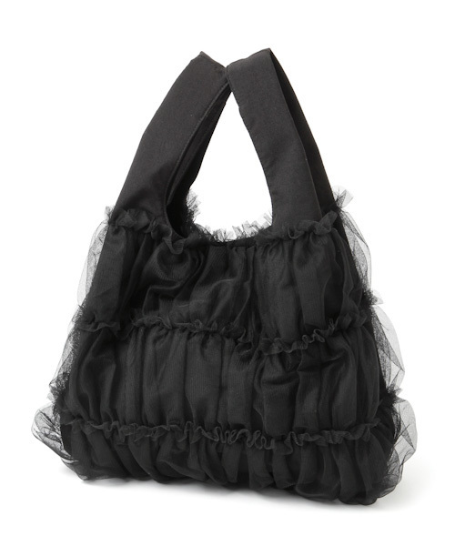 PAGEBOY(ページボーイ)の「チュールマルシェバッグ(トートバッグ・レディース・ブラック/オフホワイト/ラベンダー・FREE)」の12枚目の写真