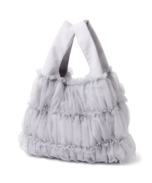 PAGEBOY(ページボーイ)の「チュールマルシェバッグ(トートバッグ・レディース・ブラック/オフホワイト/ラベンダー・FREE)」の13枚目の写真